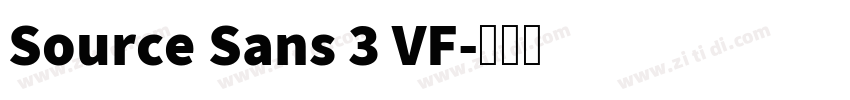 Source Sans 3 VF字体转换